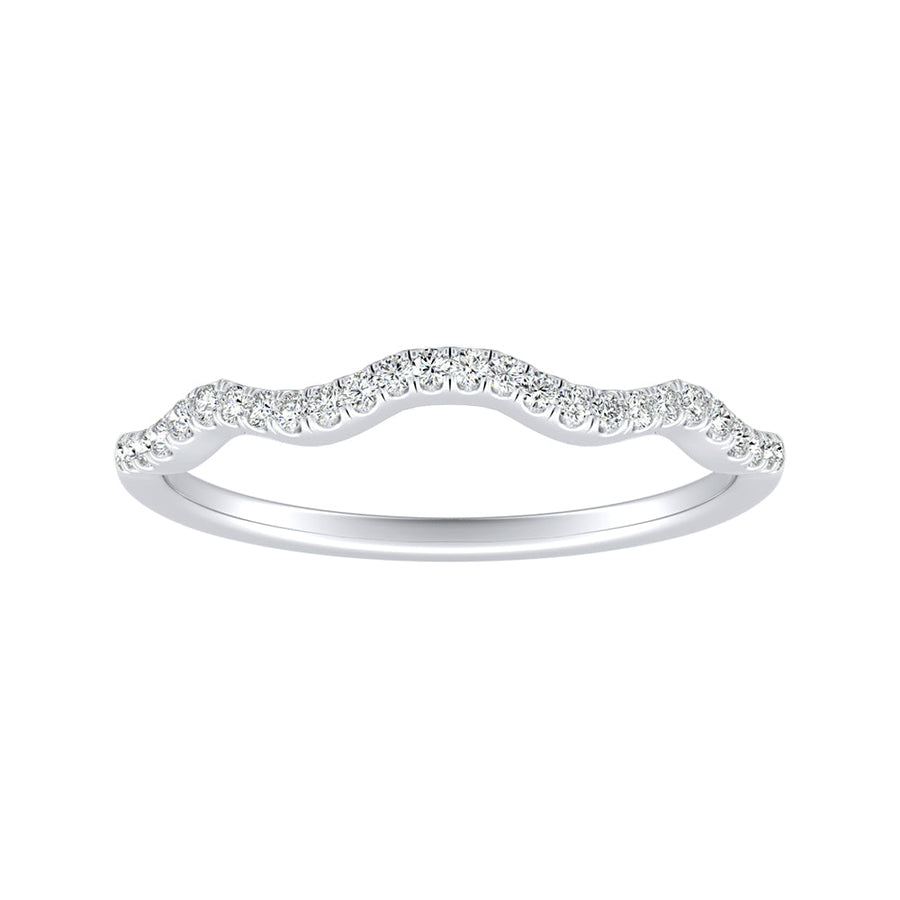 Simran Collection — Lab Grown Diamond Wedding Ring in 14K White Gold