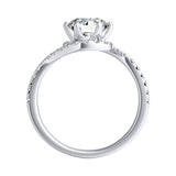 1.00 ct. Center Lab Grown Round Diamond Engagement Ring in 14K White Gold