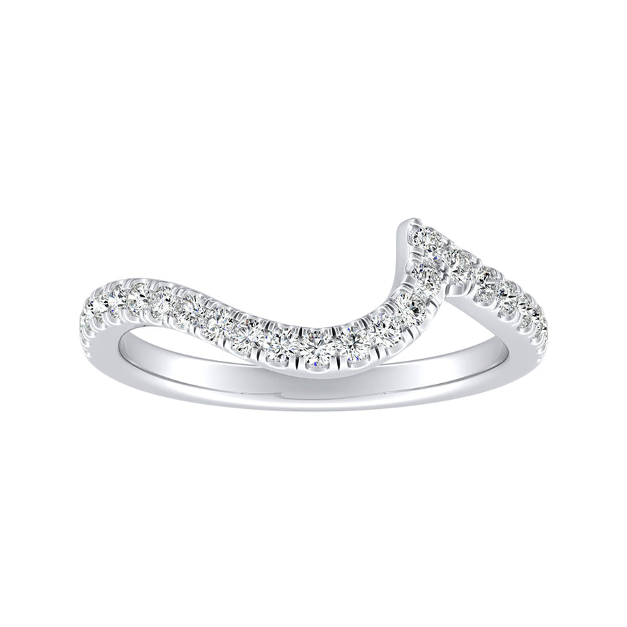 Simran Collection — Lab Grown Diamond Wedding Ring in 14K White Gold