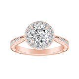 1.00 ct. Center Halo Round Lab Grown Diamond Engagement Ring in 14K White Gold