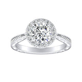 1.00 ct. Center Halo Round Lab Grown Diamond Engagement Ring in 14K White Gold