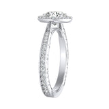 1.00 ct. Center Halo Round Lab Grown Diamond Engagement Ring in 14K White Gold
