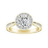 1.00 ct. Center Halo Round Lab Grown Diamond Engagement Ring in 14K White Gold