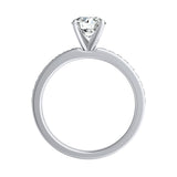 Classic 1.00 ct. Center Round Lab Grown Diamond Engagement Ring in 14K White Gold