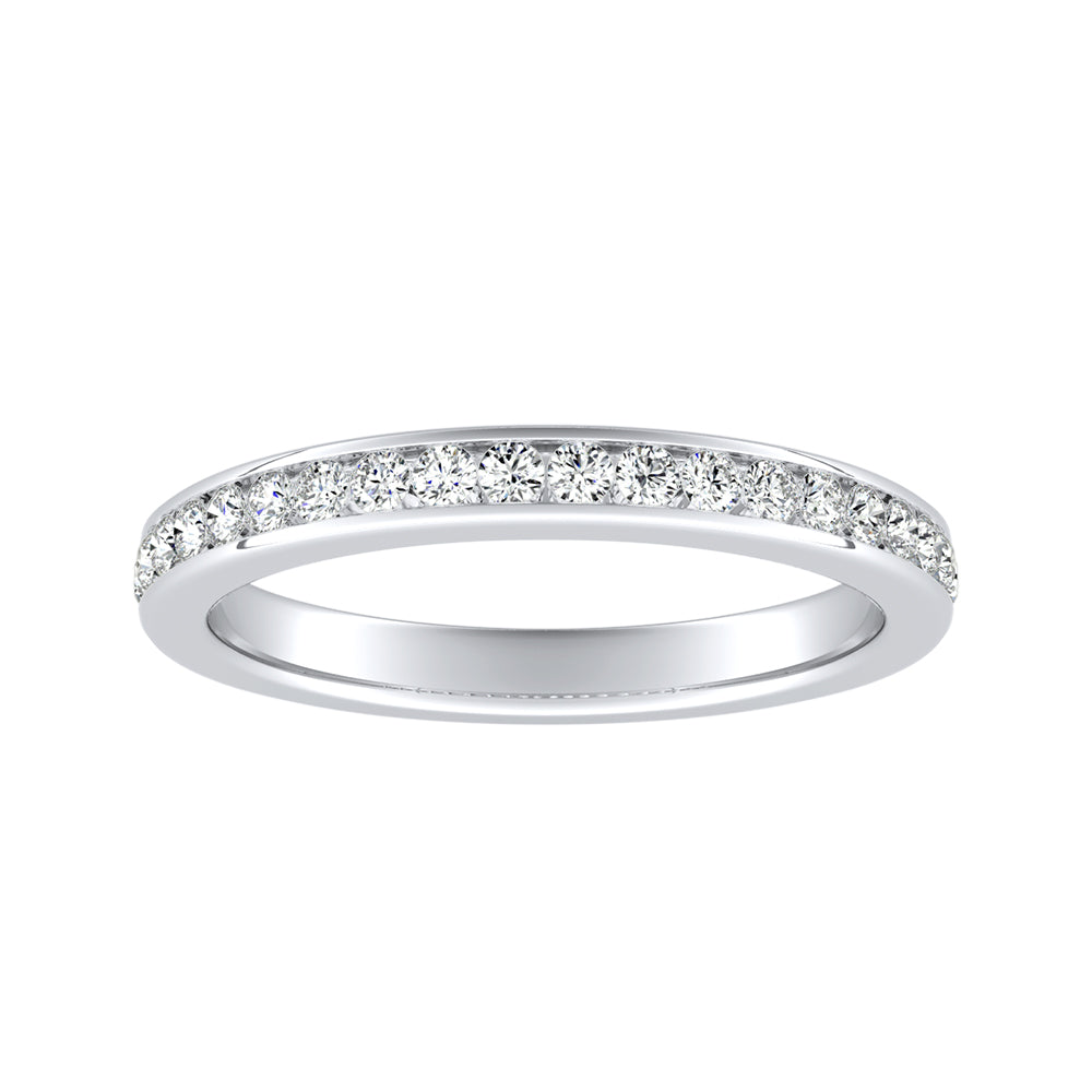 Simran Collection — Classic Lab Grown Diamond Wedding Ring in 14K White Gold