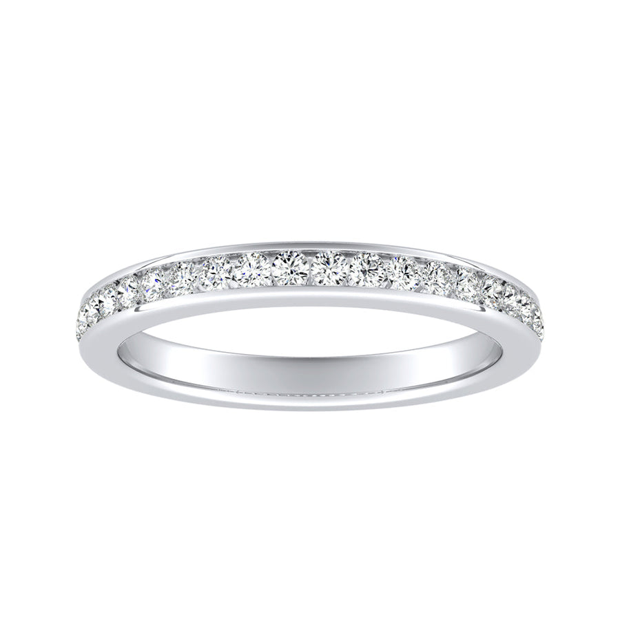 Simran Collection — Classic Lab Grown Diamond Wedding Ring in 14K White Gold