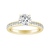 Classic 1.00 ct. Center Round Lab Grown Diamond Engagement Ring in 14K White Gold