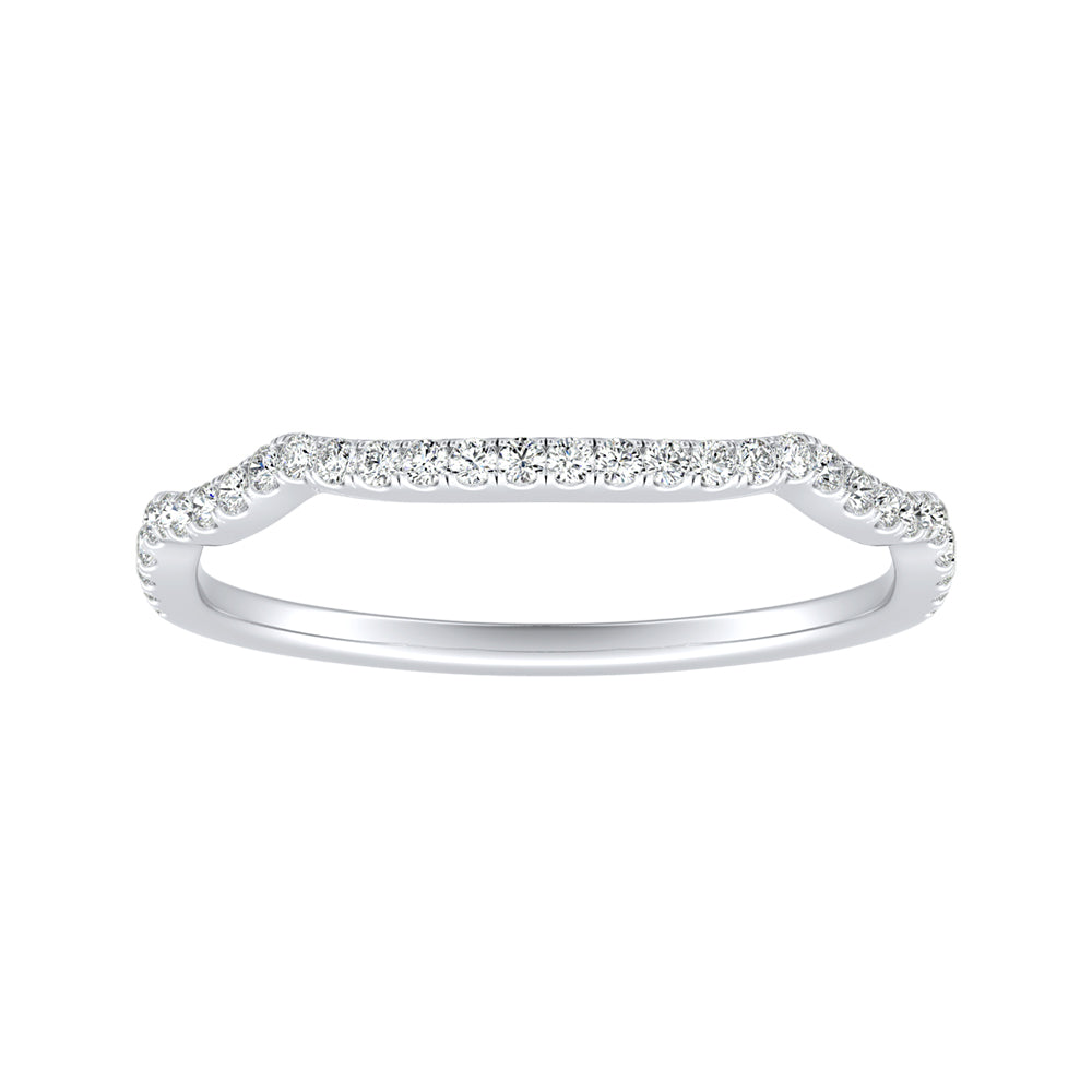 Simran Collection — Lab Grown Diamond Wedding Ring in 14K White Gold