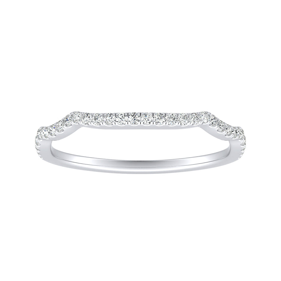 Simran Collection — Lab Grown Diamond Wedding Ring in 14K White Gold