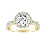 Halo 1.00 ct. Center Round Lab Grown Diamond Engagement Ring in 14K White Gold