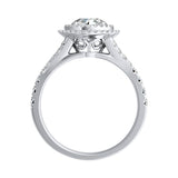 Double Halo 1.00 ct. Center Round Lab Grown Diamond Engagement Ring in 14K White Gold
