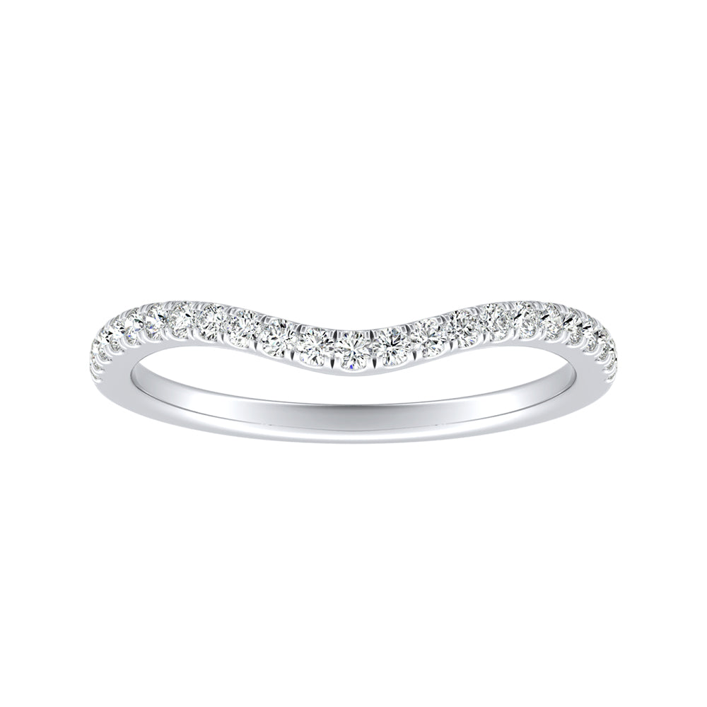 Simran Collection — Lab Grown Diamond Wedding Ring in 14K White Gold