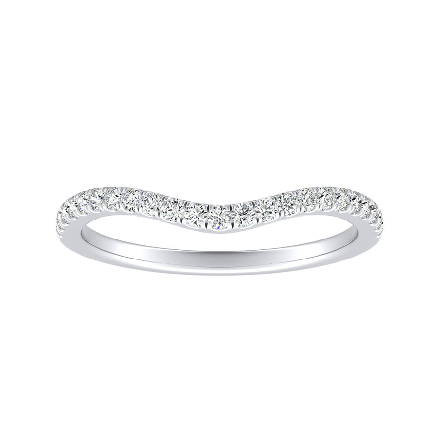 Simran Collection — Lab Grown Diamond Wedding Ring in 14K White Gold