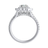 Halo 1.00 ct. Center Round Lab Grown Diamond Engagement Ring in 14K White Gold