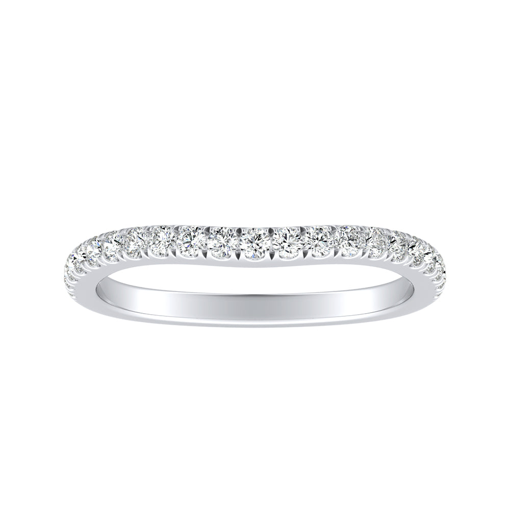 Simran Collection — Lab Grown Diamond Wedding Ring in 14K White Gold