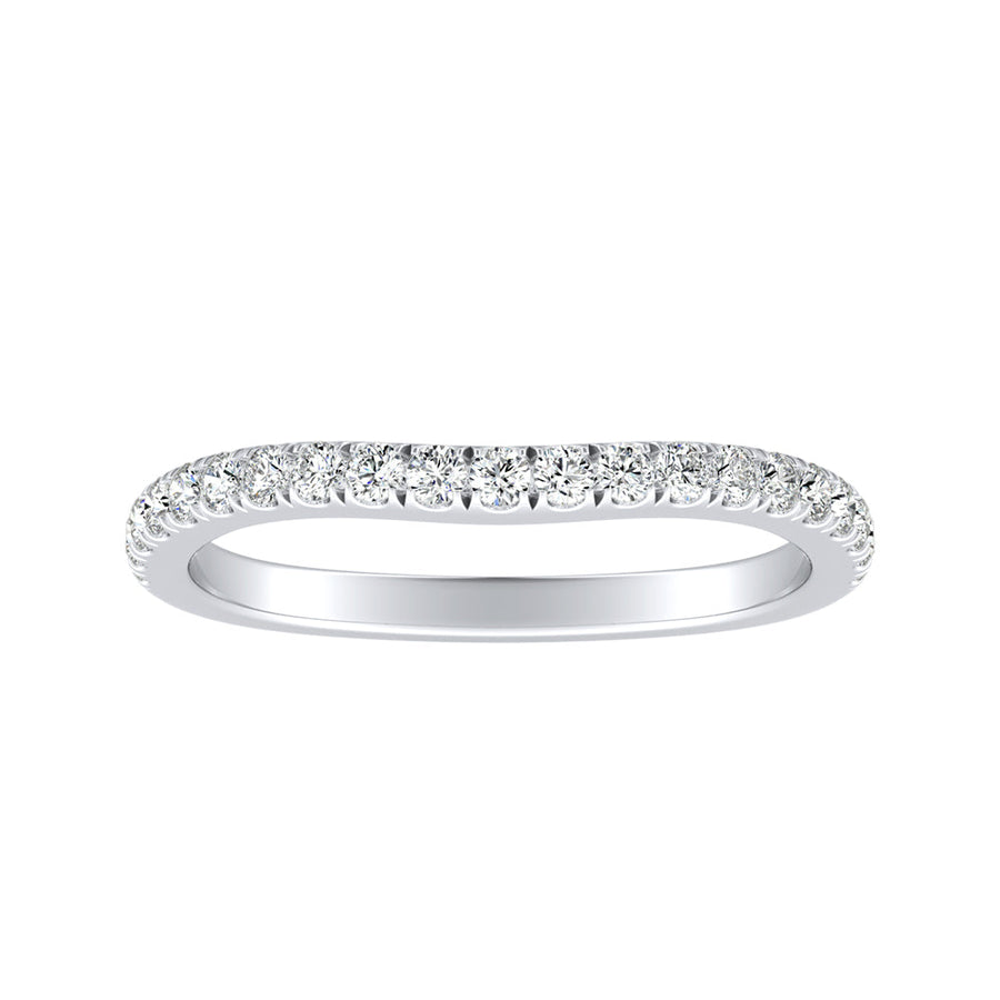 Simran Collection — Lab Grown Diamond Wedding Ring in 14K White Gold