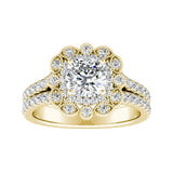 Halo 1.00 ct. Center Round Lab Grown Diamond Engagement Ring in 14K White Gold