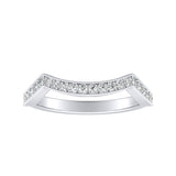 Vintage Lab Grown Diamond Wedding Ring in 14K White Gold