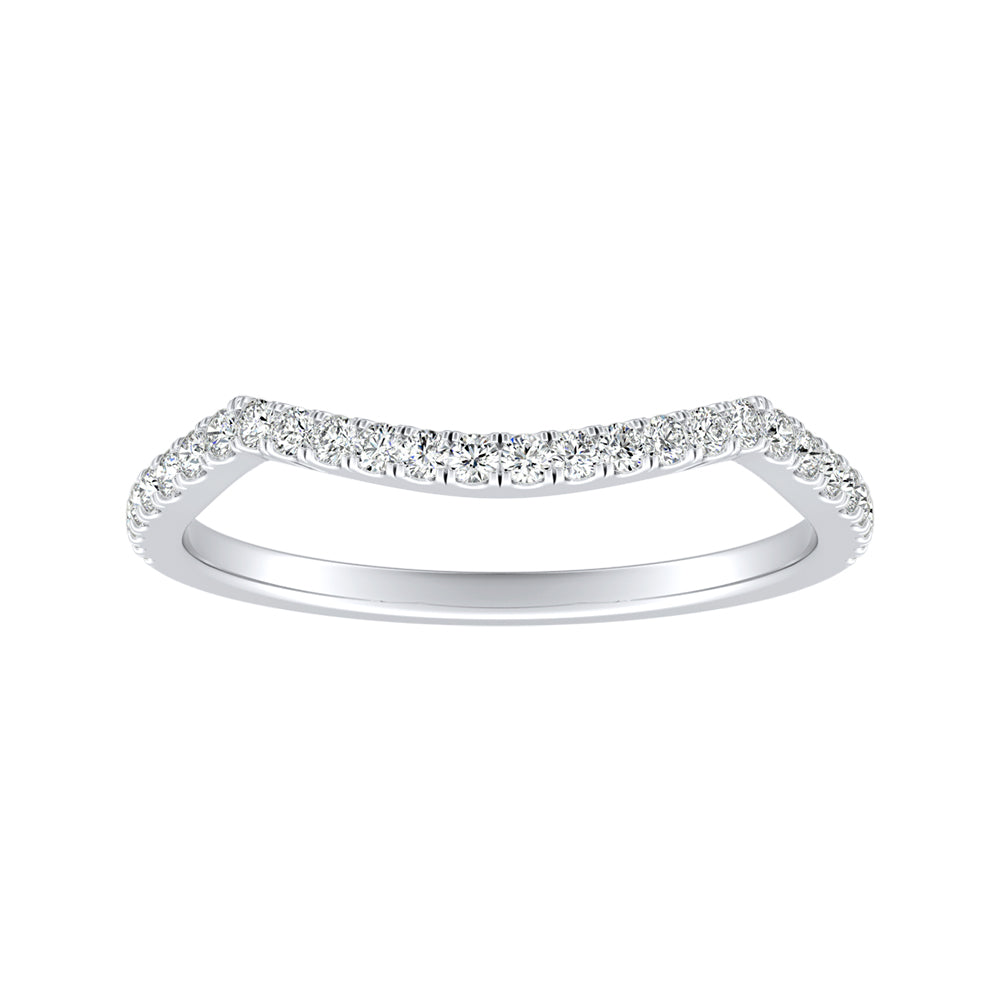 Simran Collection — Lab Grown Diamond Wedding Ring in 14K White Gold