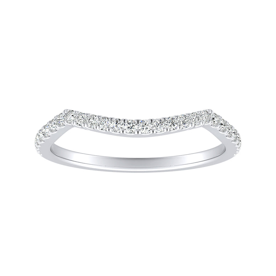 Simran Collection — Lab Grown Diamond Wedding Ring in 14K White Gold