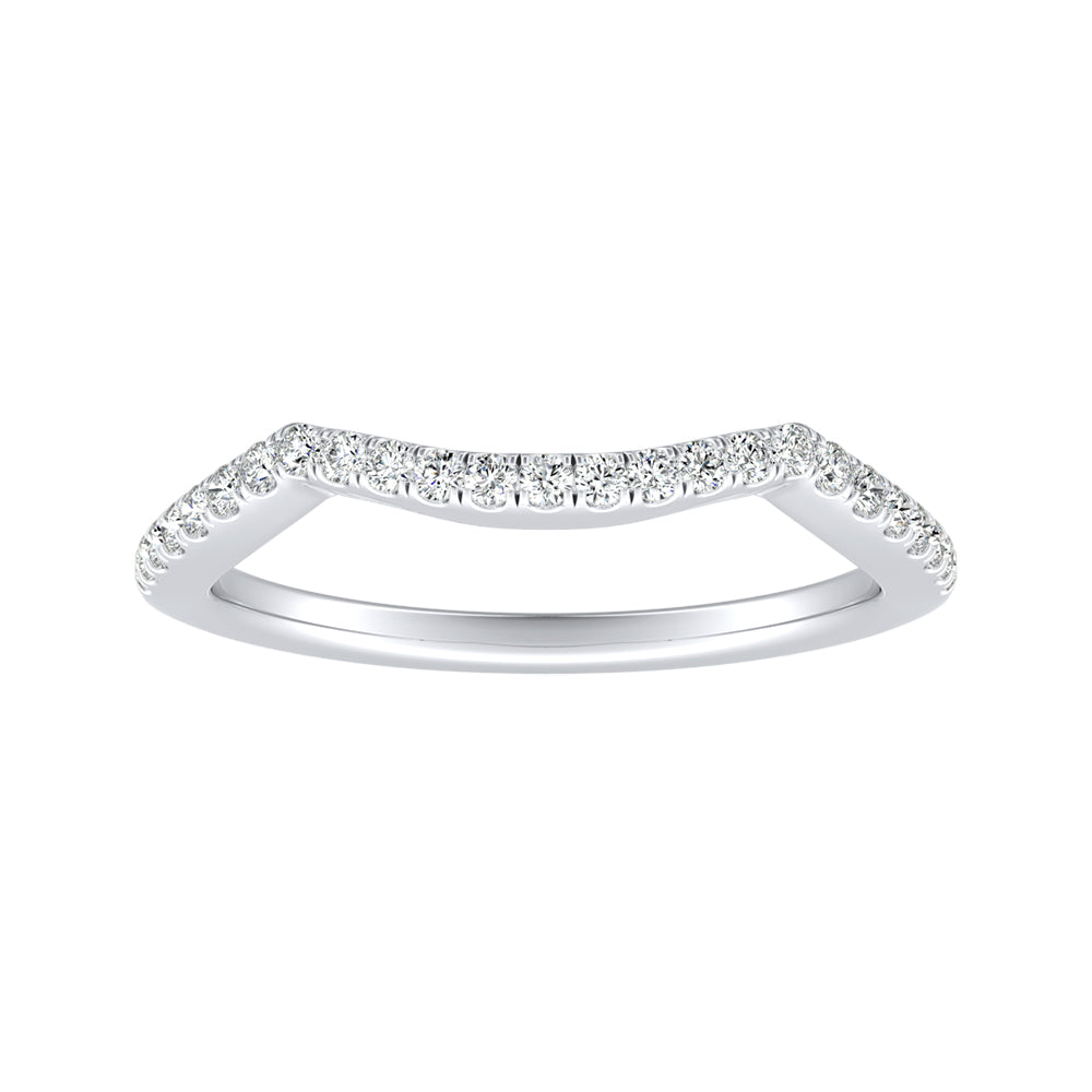 Simran Collection — Lab Grown Diamond Wedding Ring in 14K White Gold