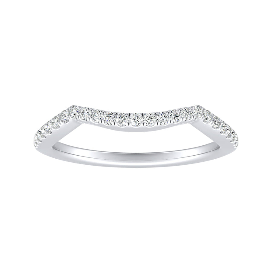 Simran Collection — Lab Grown Diamond Wedding Ring in 14K White Gold