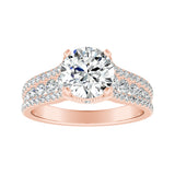 1.00 ct. Center Round Lab Grown Diamond Engagement Ring in 14K White Gold