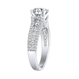 1.00 ct. Center Round Lab Grown Diamond Engagement Ring in 14K White Gold