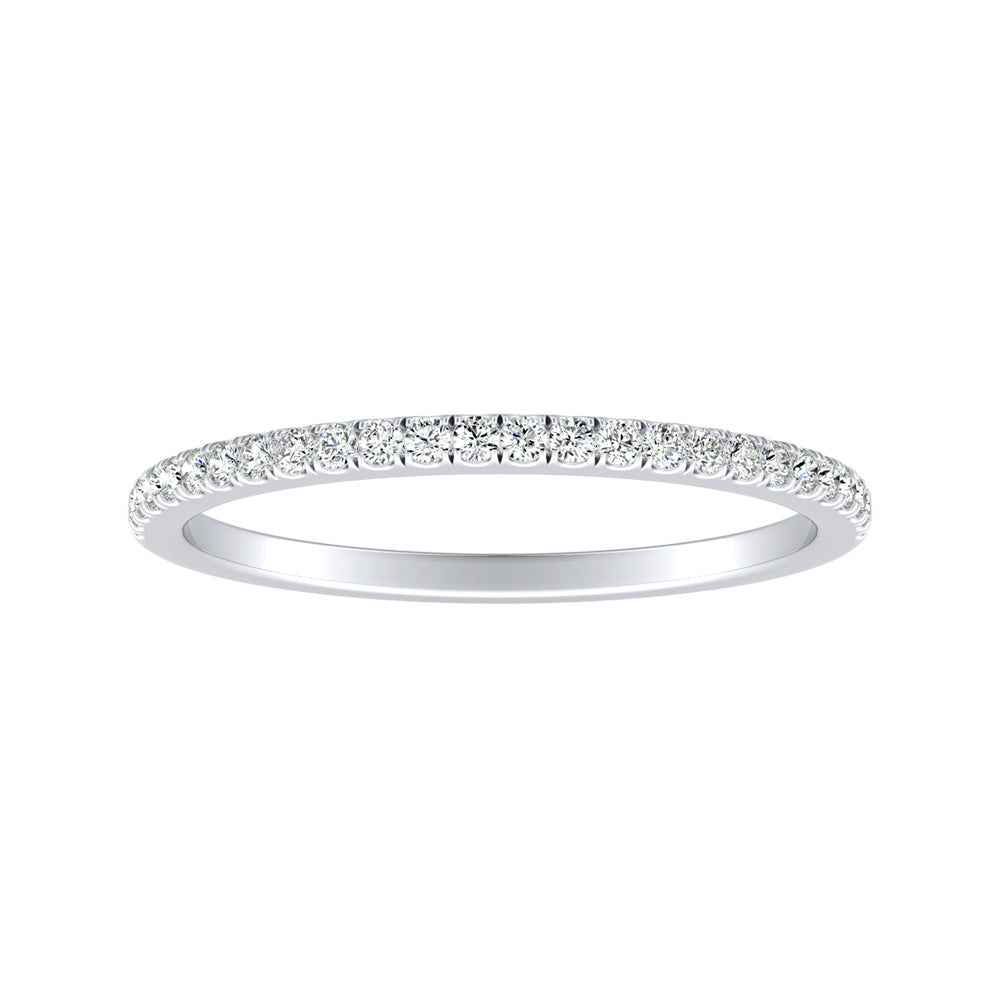 Simran Collection — Classic Lab Grown Diamond Wedding Ring in 14K White Gold