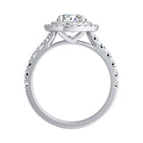 Double Halo 1.00 ct. Center Round Lab Grown Diamond Engagement Ring in 14K White Gold