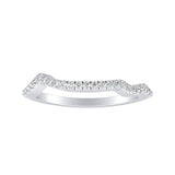 Modern Lab Grown Diamond Wedding Ring in 14K White Gold