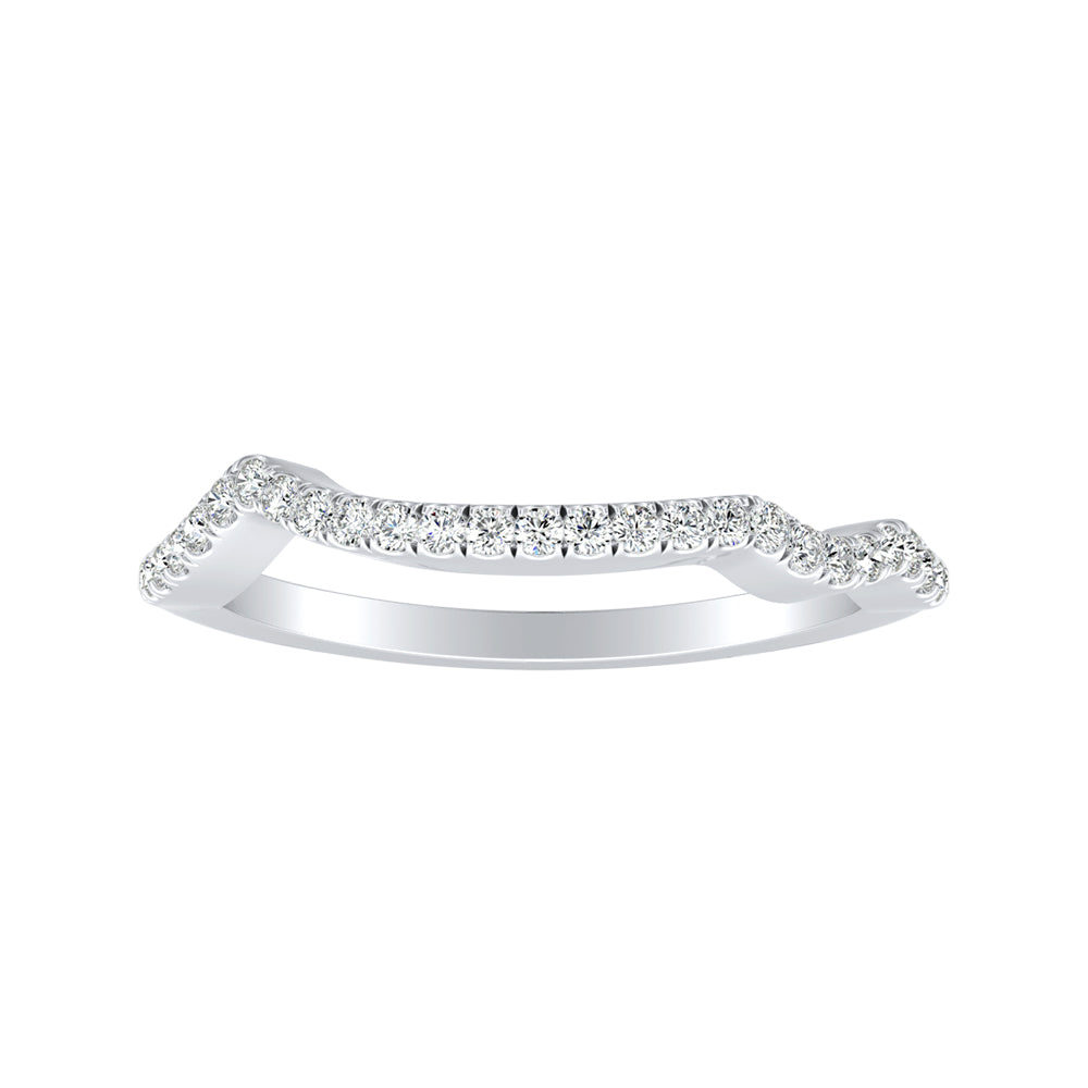 Simran Collection — Modern Lab Grown Diamond Wedding Ring in 14K White Gold