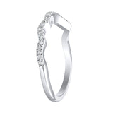 Modern Lab Grown Diamond Wedding Ring in 14K White Gold