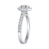 Halo 1.00 ct. Center Round Lab Grown Diamond Engagement Ring in 14K White Gold