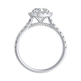 Halo 1.00 ct. Center Round Lab Grown Diamond Engagement Ring in 14K White Gold