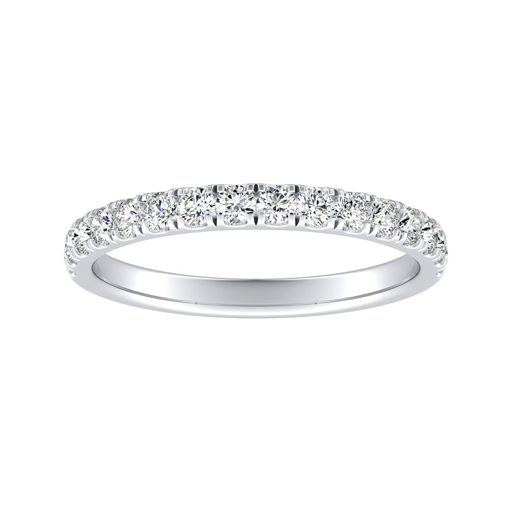 Simran Collection — Classic Lab Grown Diamond Wedding Ring in 14K White Gold
