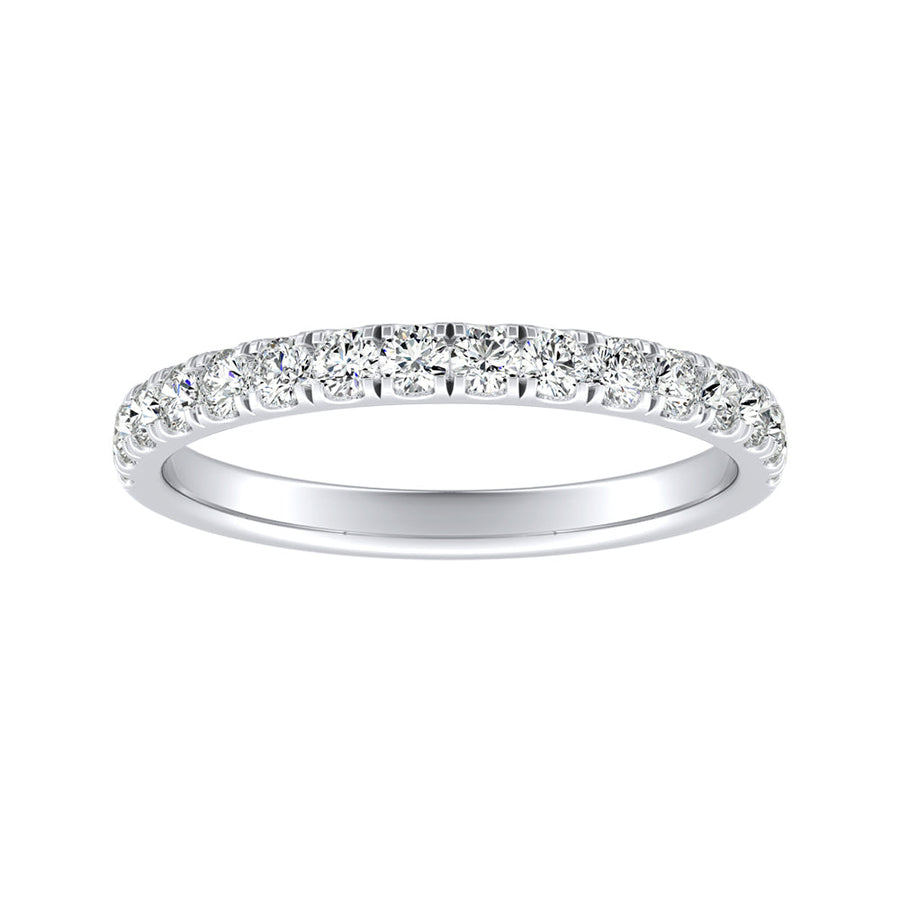 Simran Collection — Classic Lab Grown Diamond Wedding Ring in 14K White Gold