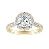 Halo 1.00 ct. Center Round Lab Grown Diamond Engagement Ring in 14K White Gold