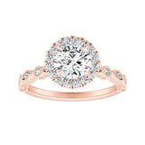 1.00 ct. Center Halo Round Lab Grown Diamond Engagement Ring in 14K White Gold