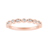 Vintage Lab Grown Diamond Wedding Ring in 14K White Gold