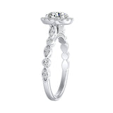 1.00 ct. Center Halo Round Lab Grown Diamond Engagement Ring in 14K White Gold