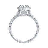 1.00 ct. Center Halo Round Lab Grown Diamond Engagement Ring in 14K White Gold