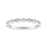 Vintage Lab Grown Diamond Wedding Ring in 14K White Gold