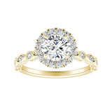 1.00 ct. Center Halo Round Lab Grown Diamond Engagement Ring in 14K White Gold