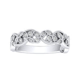 Vintage Lab Grown Diamond Wedding Ring in 14K White Gold