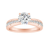 Classic 1.00 ct. Center Round Lab Grown Diamond Engagement Ring in 14K White Gold