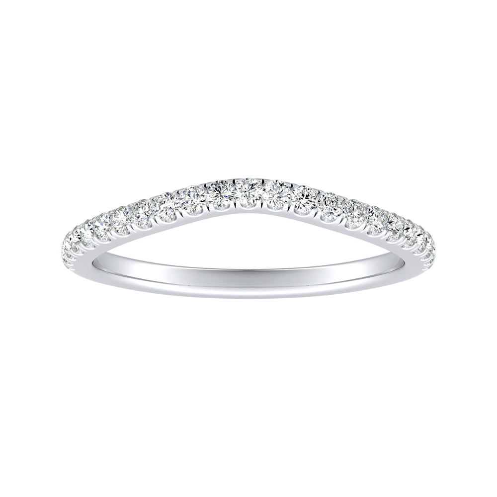 Simran Collection — Lab Grown Diamond Wedding Ring in 14K White Gold