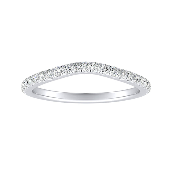 Lab Grown Diamond Wedding Ring in 14K White Gold