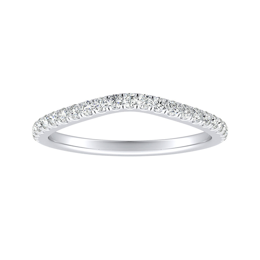 Simran Collection — Lab Grown Diamond Wedding Ring in 14K White Gold