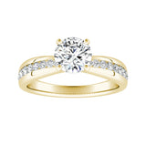 Classic 1.00 ct. Center Round Lab Grown Diamond Engagement Ring in 14K White Gold